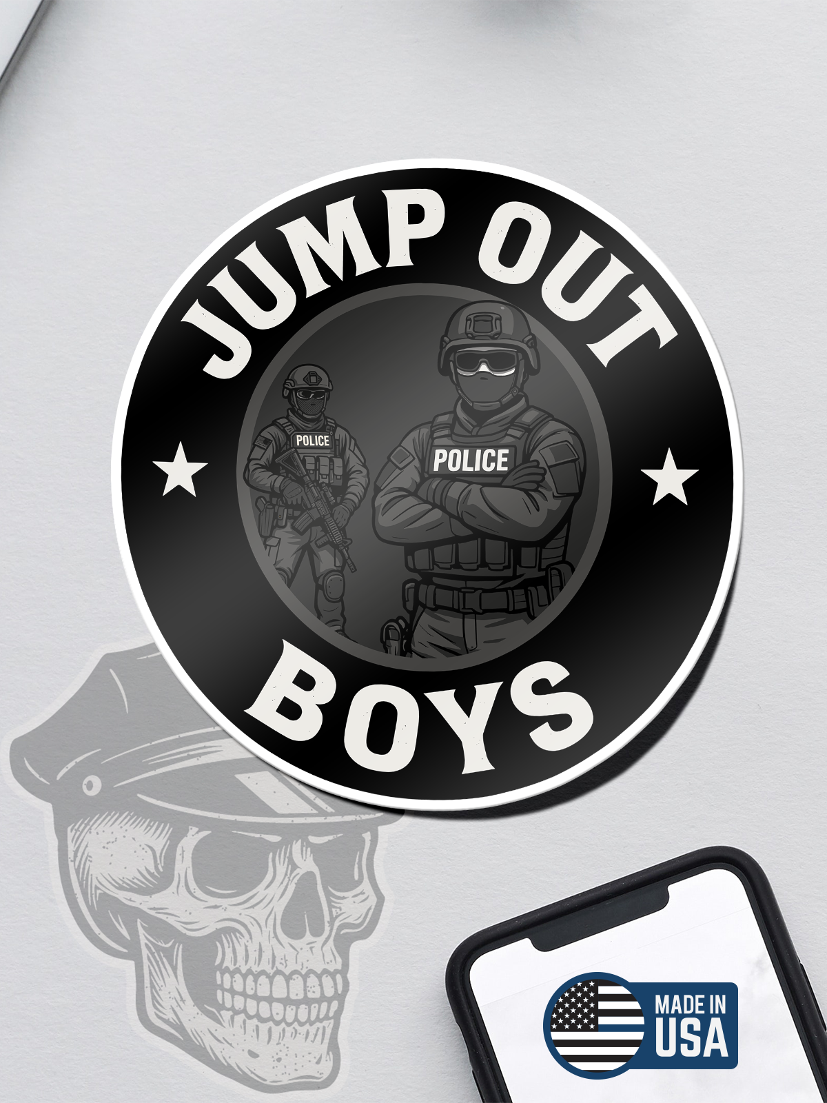 Jump Out Boys (Police) Sticker